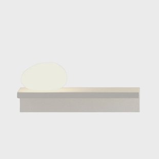 Suite LED wandlamp, steen links, wit, 14 cm Vibia - Woonkamer - Designer - Kunststof