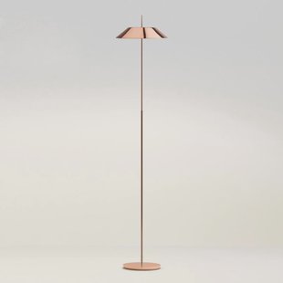 Mayfair LED vloerlamp, glanzend koper Vibia - Woonkamer - Designer - Metaal - Met lampenkap