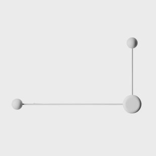 Pin LED wandlamp, 2-lamps, wit Vibia - Woonkamer - Designer - Metaal - Meerdere lampen