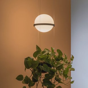 Palma 3724 hanglamp, plantenbak, grafiet Vibia - Woonkamer - Modern - Glas - 1 lamp