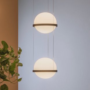 Palma 3726 LED hanglamp 2-lamps, grafiet Vibia - Woonkamer - Modern - Glas - Meerdere lampen