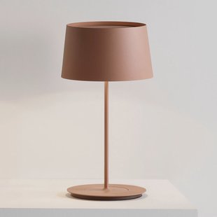 Warm 4896 tafellamp, Ø 22 cm, bruin Vibia - Woonkamer - Modern - Metaal - Met lampenkap