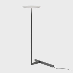 Flat LED vloerlamp 96 cm grijs L1, dimbaar Vibia - Woonkamer - Scandinavisch - Metaal - 1 lamp