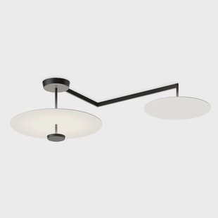 Flat LED plafondlamp 3-lamps Ø 55 cm wit Vibia - Woonkamer - Scandinavisch - Metaal