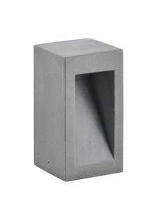 Nova Luce Barco - tuinpaal - 12 x 25 x 12 cm - 6W LED incl. - IP65 - grijs