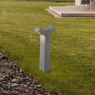 Nova Luce Aran - tuinpaal - 13 x 70 x 14,5 cm - 2x 5W LED incl. - IP65 - grijs