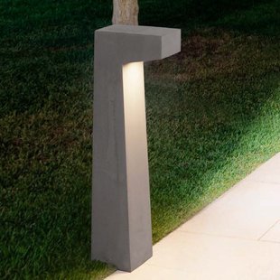 Nova Luce Aran - tuinpaal - 15 x 70 x 14 cm - 5W LED incl. - IP65 - grijs