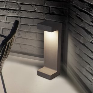 Nova Luce Aran - tuinpaal - 16 x 50 x 15 cm - 8W LED incl. - IP65 - grijs