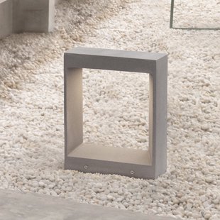 Nova Luce Cairo - tuinpaal - 28 x 35 x 10 cm - 8W LED incl. - IP65 - grijs