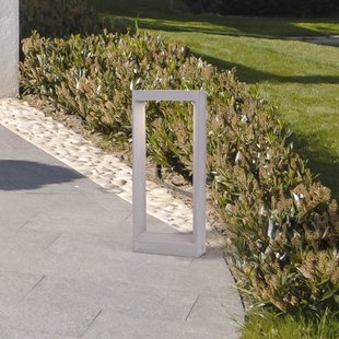 Nova Luce Cairo - tuinpaal - 28 x 65 x 10 cm - 8W LED incl. - IP65 - grijs