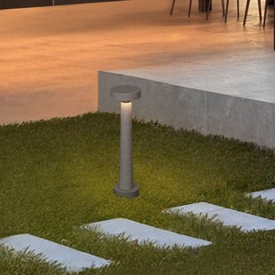 Nova Luce Cram - tuinpaal - Ø 11,5 x 50 cm - 5W LED incl. - IP65 - grijs