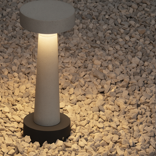 Nova Luce Cram - tuinpaal - Ø 11,5 x 30 cm - 5W LED incl. - IP65 - zand