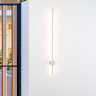 Nova Luce Ridge - buiten wandverlichting - 1,6 x 97 cm - 19W LED incl. - IP65 - zandwit