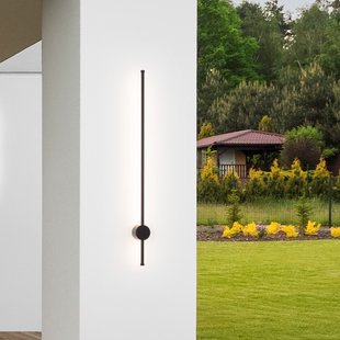 Nova Luce Ridge - buiten wandverlichting - 1,6 x 97 cm - 19W LED incl. - IP65 - zandzwart