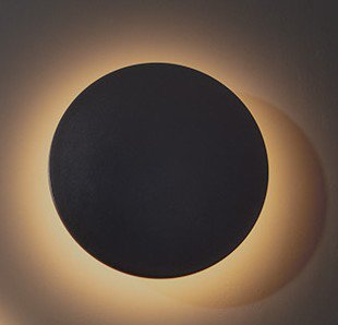 Nova Luce Copper - buiten wandverlichting - Ø 24 x 5,6 cm - 12W LED incl. - IP65 - zwart