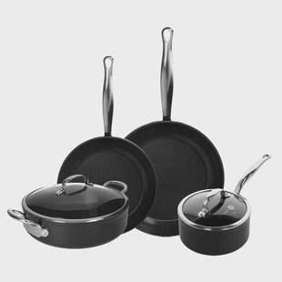 GreenPan - Barcelona Pro XL 6-delige Pannenset 18/24/28/30 cm - steelpan met deksel + 2 koekenpannen + stoofpan met deksel