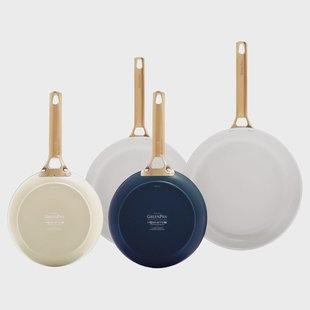 GreenPan - Padova Cream/Oxford Blue 4-delige Koekenpannenset 20/26 cm