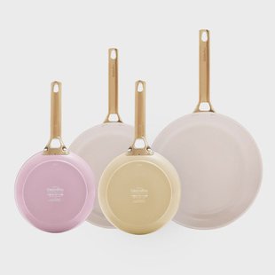 GreenPan - Padova Blush/Sunshine Yellow 4-delige Koekenpannenset 20/24/28 cm