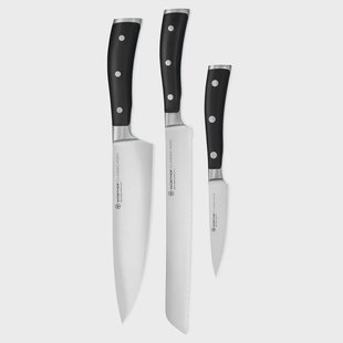 Wüsthof - Classic Ikon 3-delige Messenset - Koksmes + Broodmes + Officemes