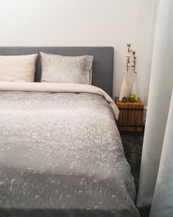 Sale - Kayori Bandai - Dekbedovertrek - Katoensatijn - 200/200-220 - Natural