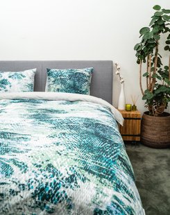 Sale - Kayori Miyagi - Dekbedovertrek - Katoensatijn - 260/200-220 - Groen