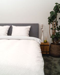 Sale - Kayori Sakura - Dekbedovertrek - Katoensatijn - 260/200-220 - Wit