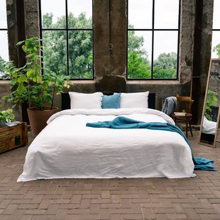 Sale - Kayori Nikko - Dekbedovertrek - Linnen - 240/200-220 - Wit