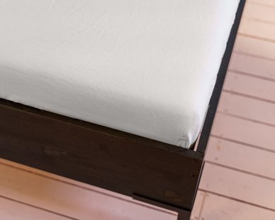 Sale - Kayori Biologisch Nikko - Hoeslaken - Linnen - 180/200 - Wit