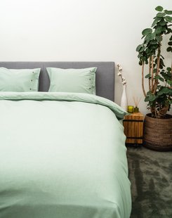 Sale - Kayori - Sari - Dekbedovertrek - Katoen - 140/200-220 - Groen