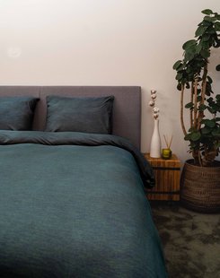 Sale - Kayori - Kenji - Dekbedovertrek - Jersey - 260/200-220 - Groen