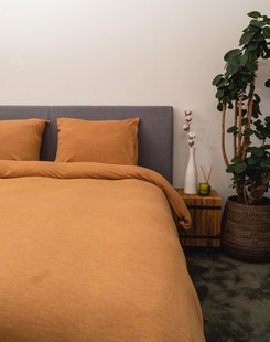 Sale - Kayori - Kenji - Dekbedovertrek - Jersey - 260/200-220 - Geel