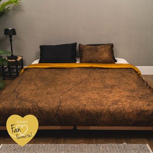 Sale - Kayori - Sendai - Dekbedovertrek - Katoensatijn - 200/200-220 - Geel