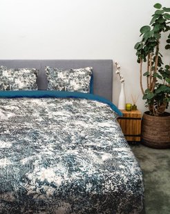 Sale - Kayori - Bankoh - Dekbedovertrek - Katoensatijn - 260/200-220 - Blauw