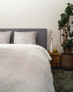 Sale - Kayori - Yana - Dekbedovertrek - Katoensatijn - 240/200-220-Zilvergrijs