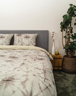 Sale - Kayori - Uki - Dekbedovertrek - Katoensatijn - 260/200-220 - Naturel