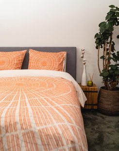 Sale - Kayori - Shiro - Dekbedovertrek - Katoensatijn - 260/200-220 - Oranje