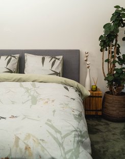 Sale - Kayori - Lin - Dekbedovertrek - Katoensatijn - 200/200-220 - Naturel