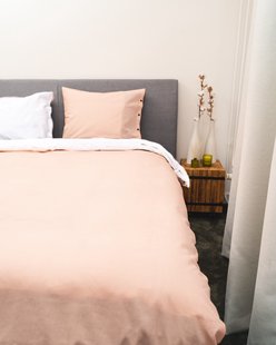 Sale - Kayori - Shiiba - Dekbedovertrek - Bamboe - 140/200-220 - Wit/Blush