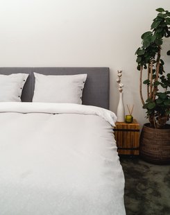 Sale - Kayori - Sakura - Dekbedovertrek - Katoensatijn-240/200-220-Zilvergrijs