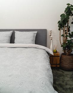 Sale - Kayori - Mato - Dekbedovertrek - Linnen - 240/200-220 - Zilvergrijs