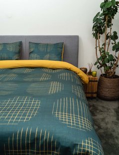 Sale - Kayori - Yacho - Dekbedovertrek - Katoensatijn - 240/200-220 - Petrol