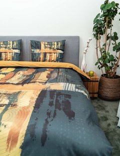 Sale - Kayori - Sakida - Dekbedovertrek - Katoensatijn - 260/200-220 - Petrol