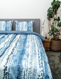 Sale - Kayori - Dashi - Dekbedovertrek - Katoensatijn - 260/200-220 - Blauw