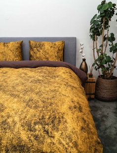 Sale - Kayori - Shio - Dekbedovertrek - Katoensatijn - 240/200-220 - Goud