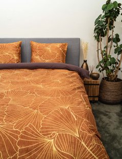 Sale - Kayori - Fuji - Dekbedovertrek - Katoensatijn - 140/200-220 - Leather