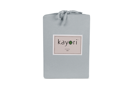 Sale - Kayori Biologisch Kyoto - Hoeslaken - Jersey- 70-80/200-220 - Zilvergrijs