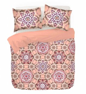 Kayori - Navajo - Dekbedovertrek - Katoensatijn - 200/200-220 - Mauve