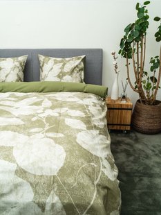 Sale - Kayori - Kibu - Dekbedovertrek - Katoensatijn - 240/200-220 - Groen