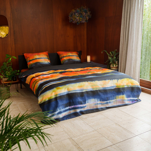 Kayori - Yao - Dekbedovertrek - Katoensatijn - 240/200-220 - Turqoise