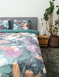 Kayori - Furano - Dekbedovertrek - Katoensatijn - 140/200-220 - Groen